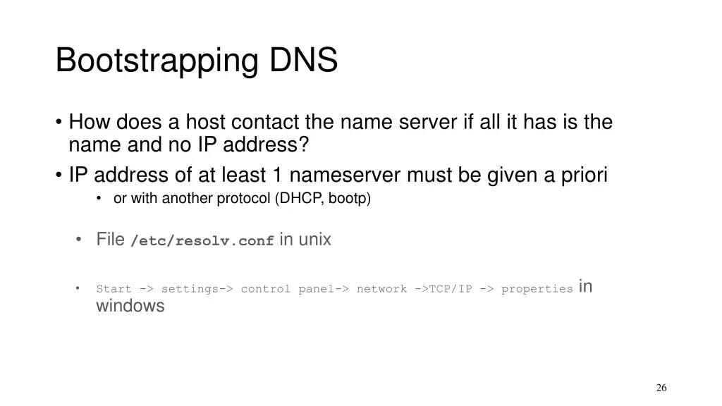 bootstrapping dns
