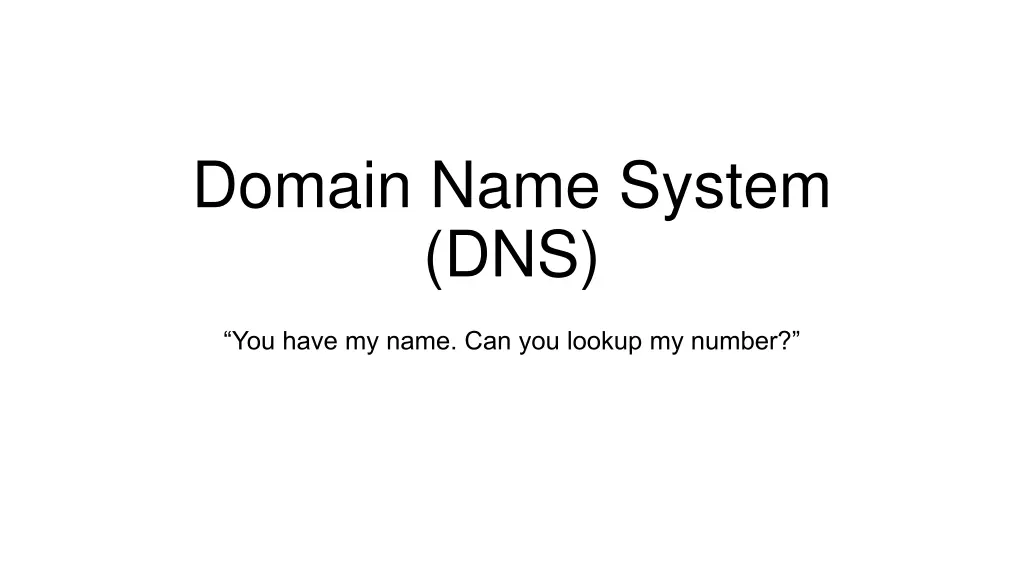 domain name system dns