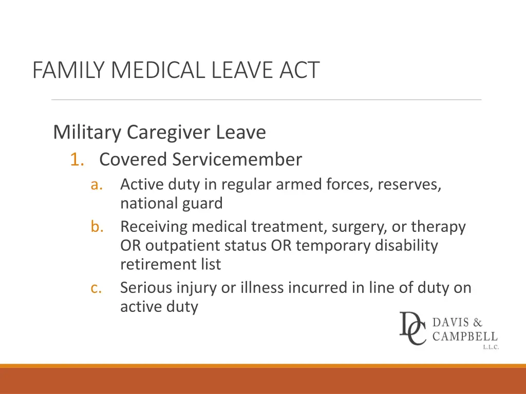 family medical leave act 10
