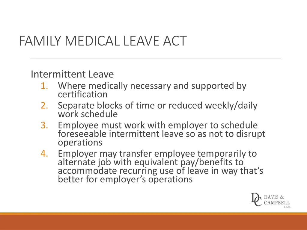 family medical leave act 22