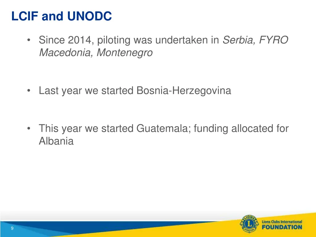 lcif and unodc