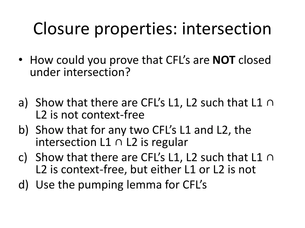 closure properties intersection 1