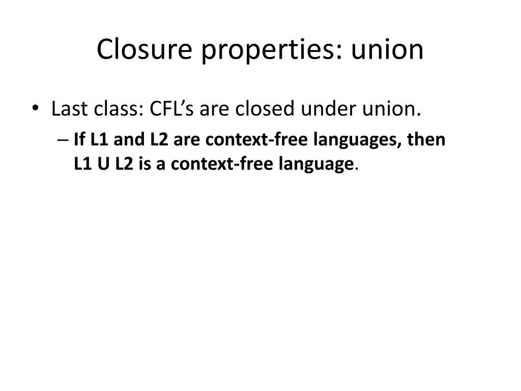 closure properties union