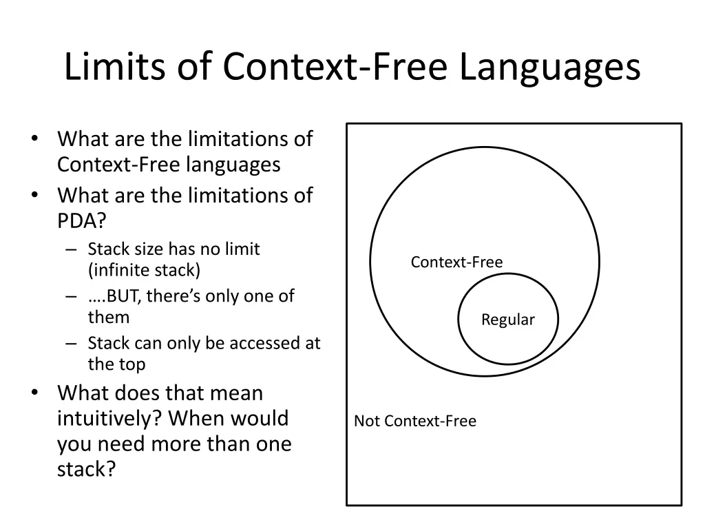 limits of context free languages