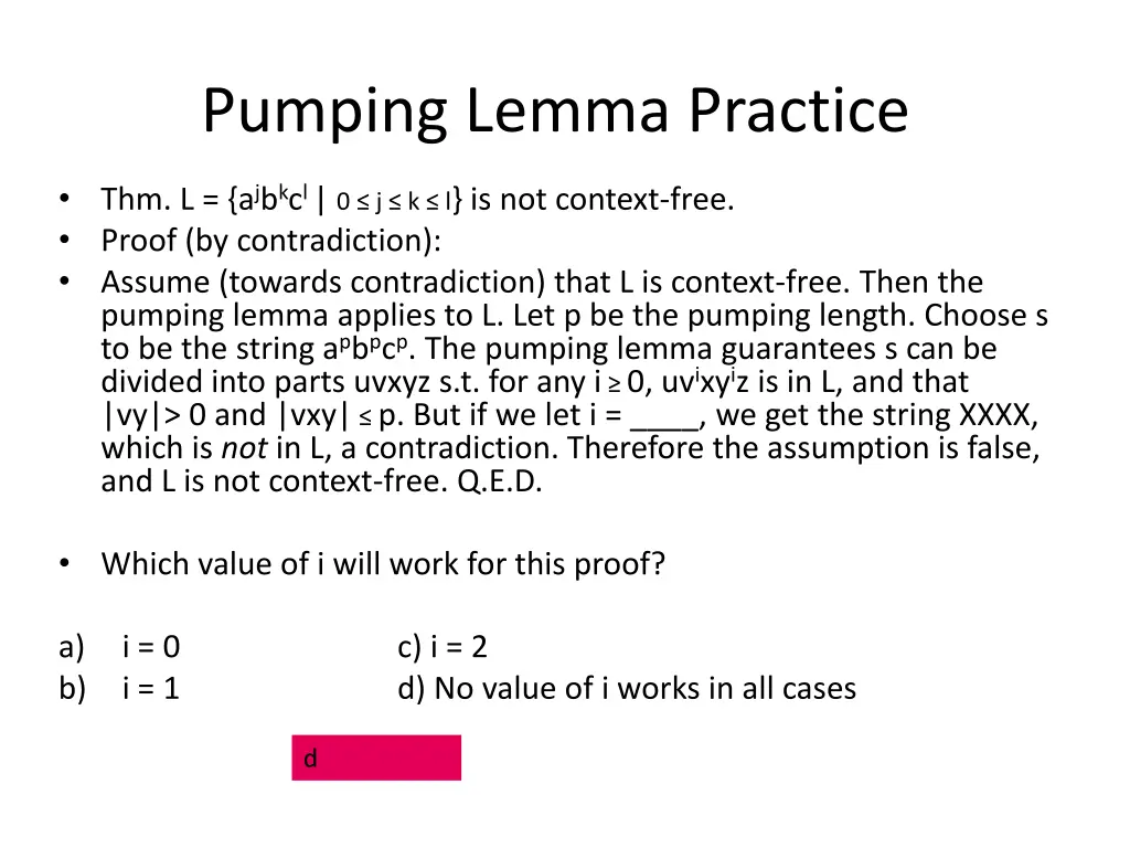 pumping lemma practice 2