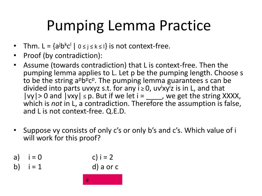 pumping lemma practice 4