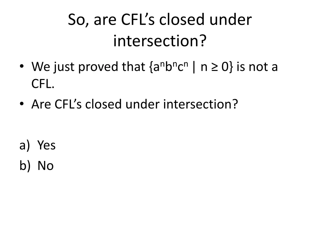 so are cfl s closed under intersection