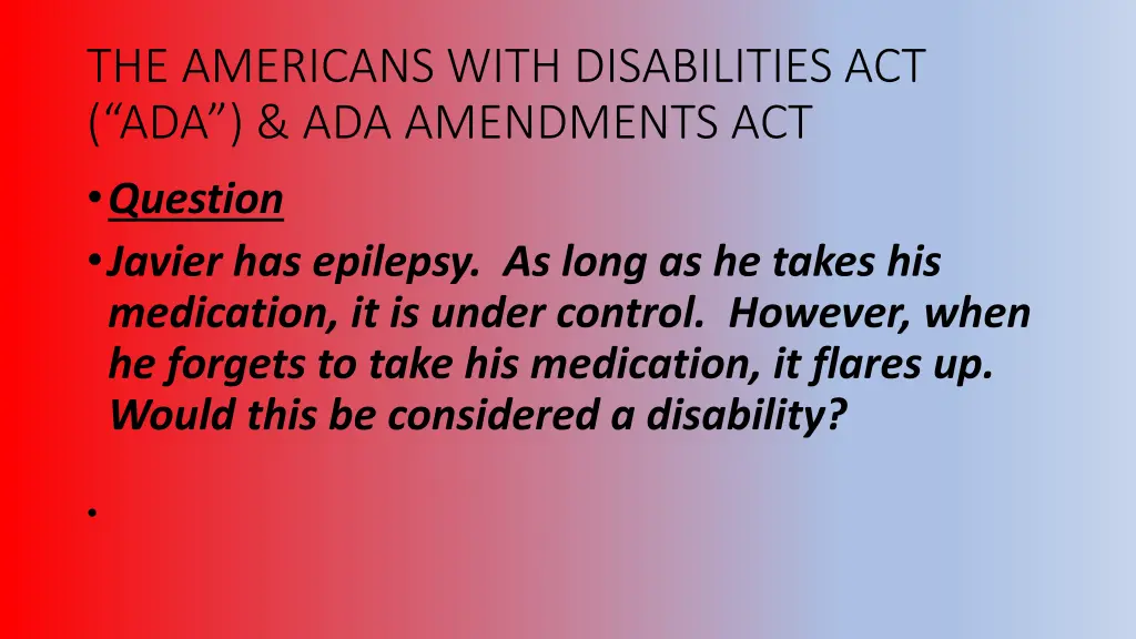 the americans with disabilities 16