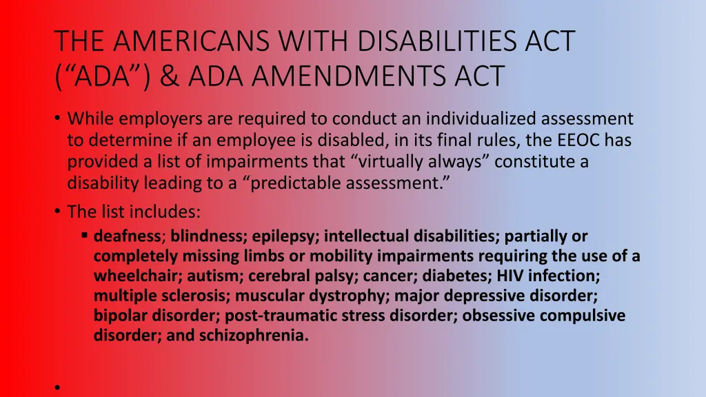 the americans with disabilities 18