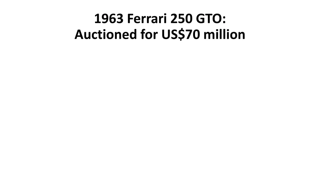 1963 ferrari 250 gto auctioned for us 70 million