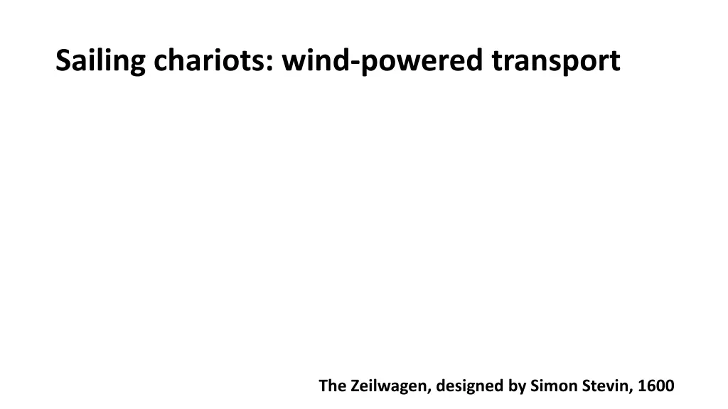 sailing chariots wind powered transport