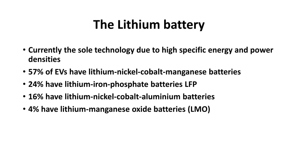 the lithium battery