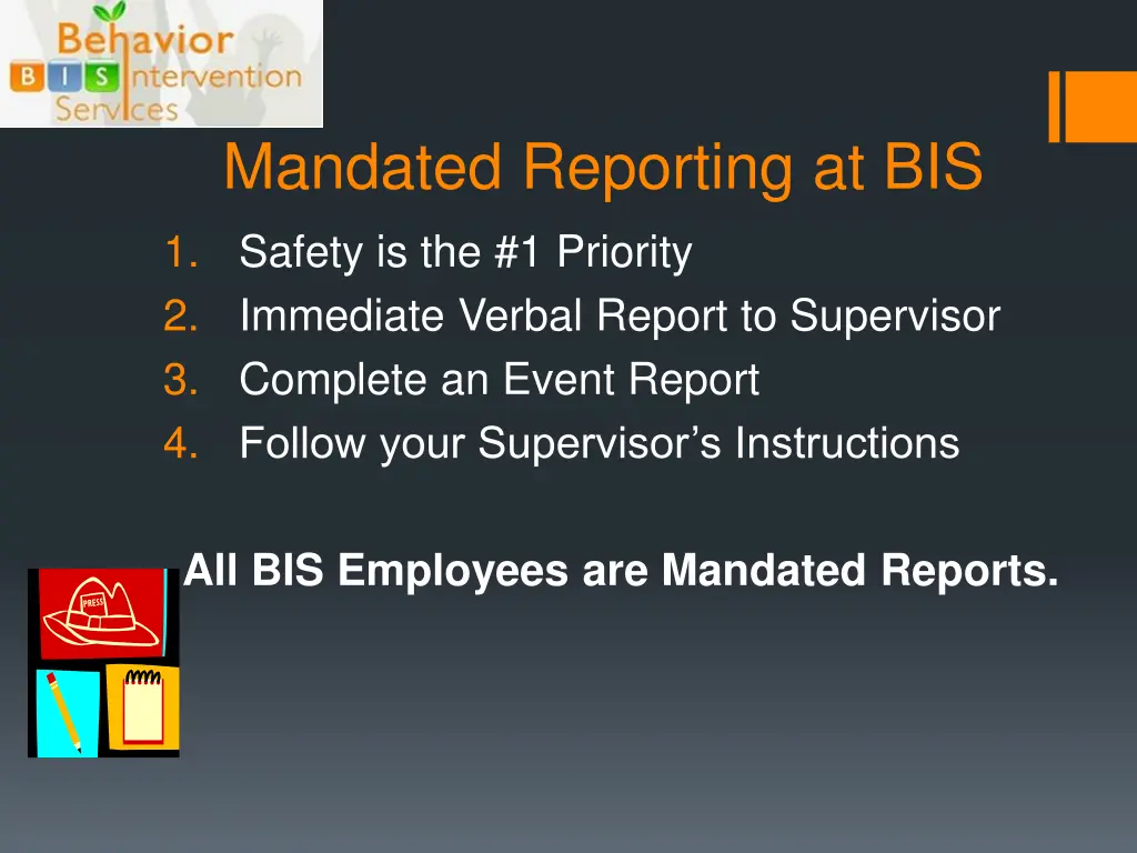 mandated reporting at bis