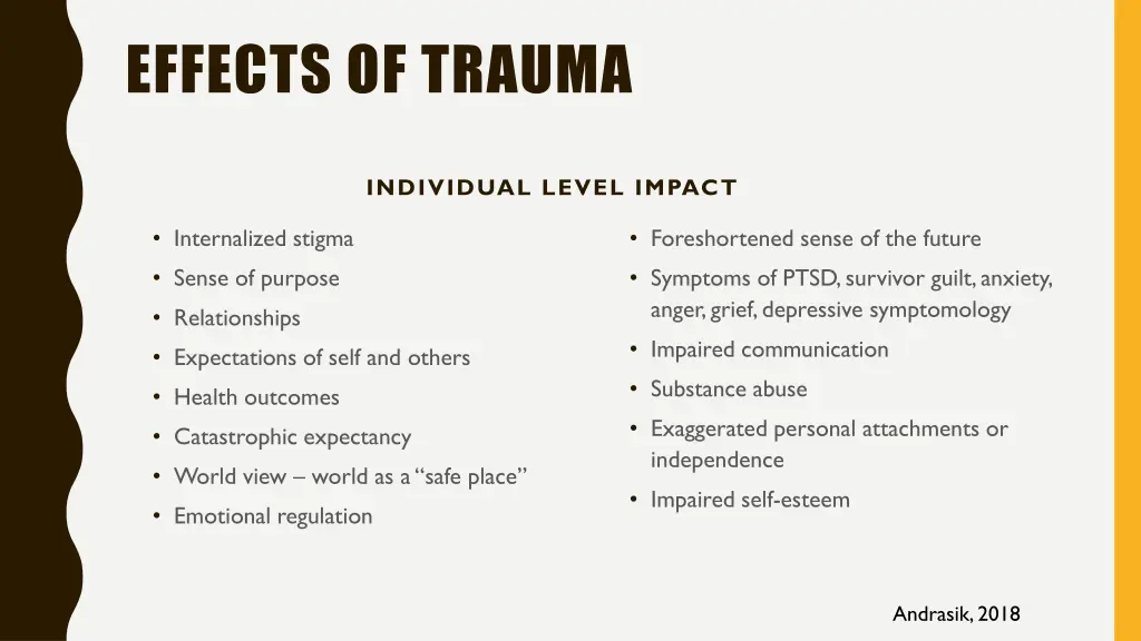 effects of trauma