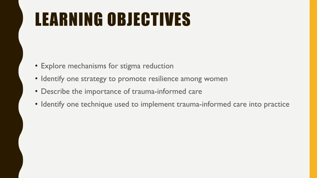 learning objectives