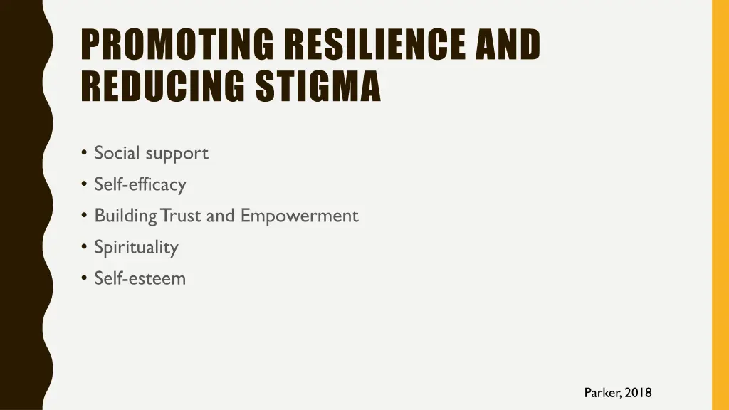 promoting resilience and reducing stigma 1