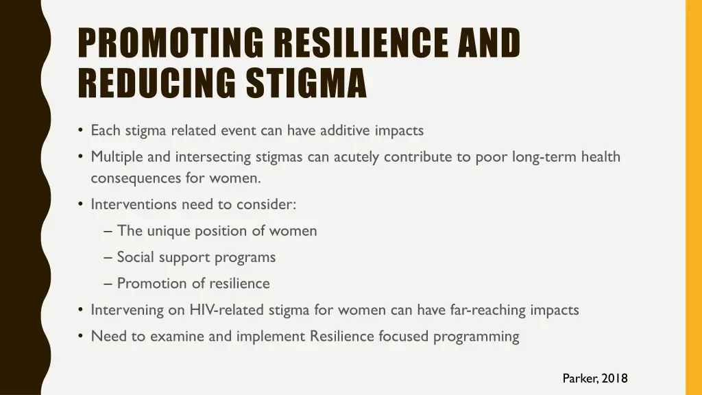 promoting resilience and reducing stigma