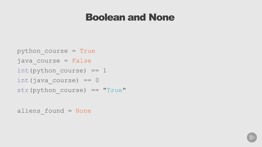boolean and none