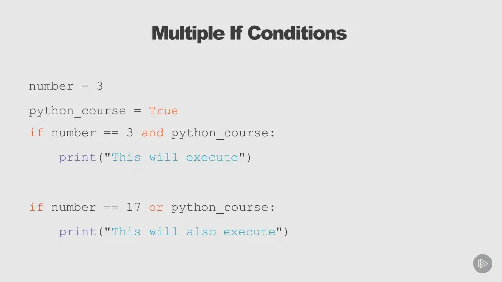 multiple if conditions