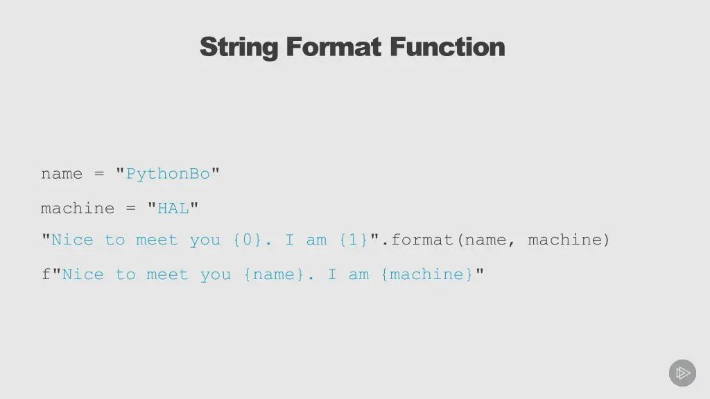 string format function
