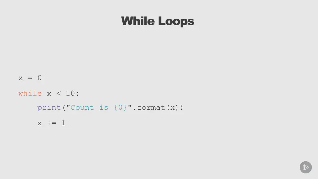 while loops