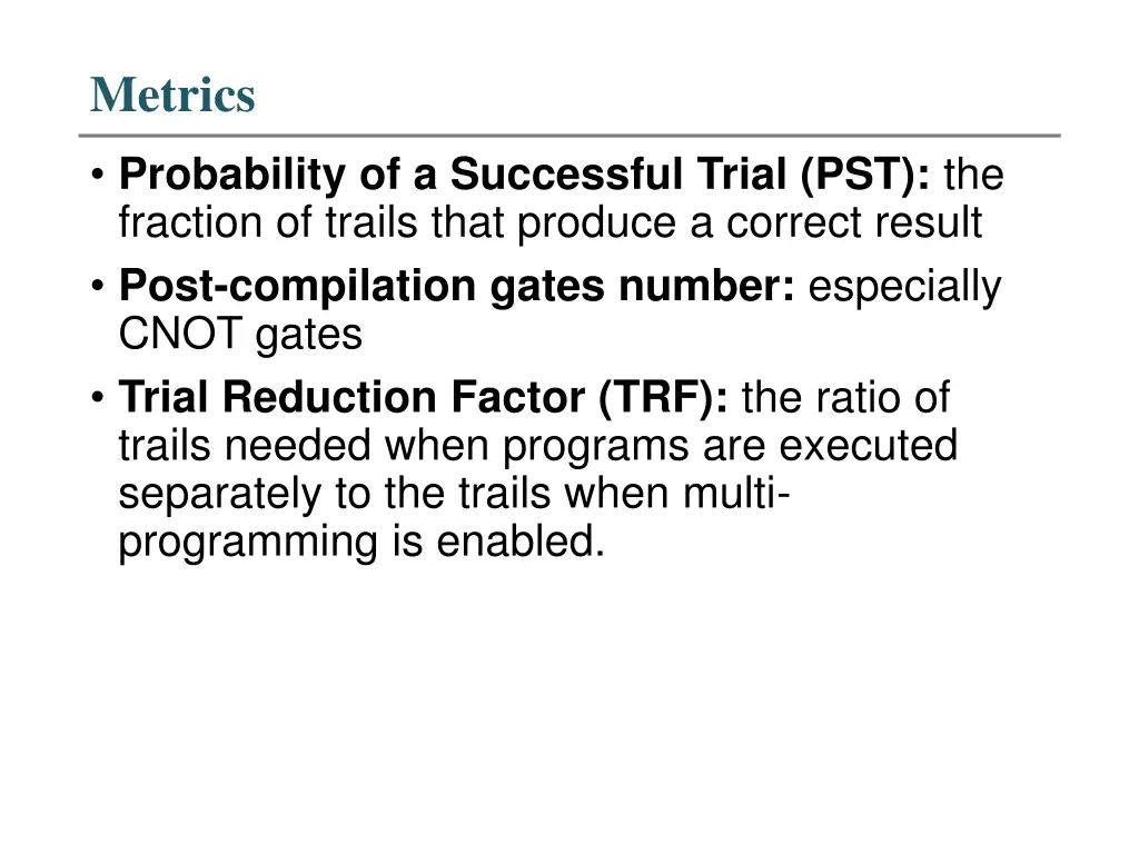 metrics