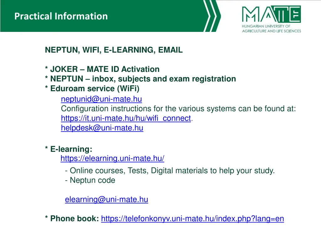 practical information 4