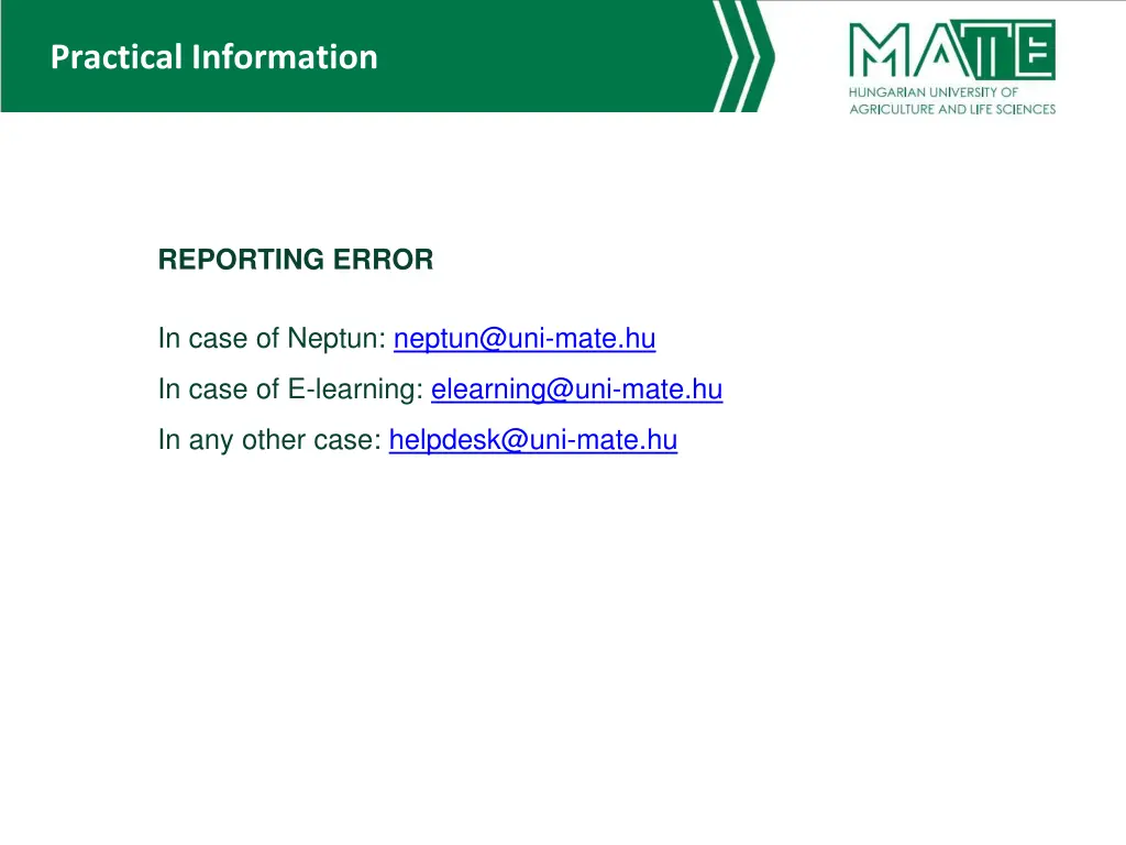 practical information 5