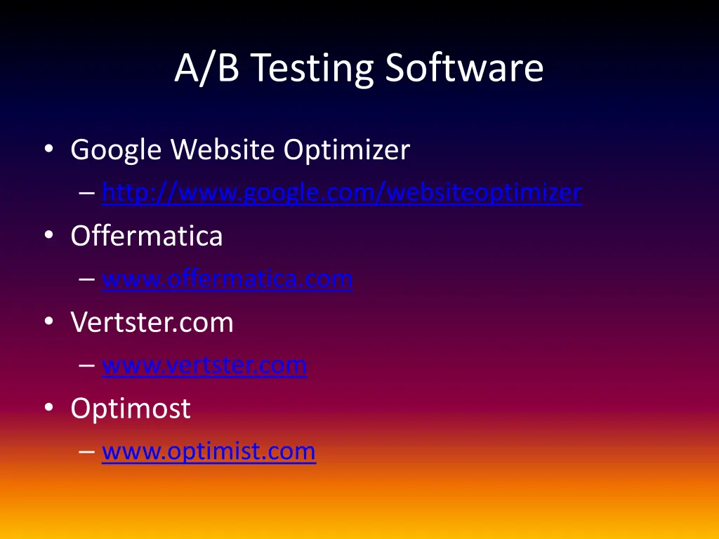 a b testing software