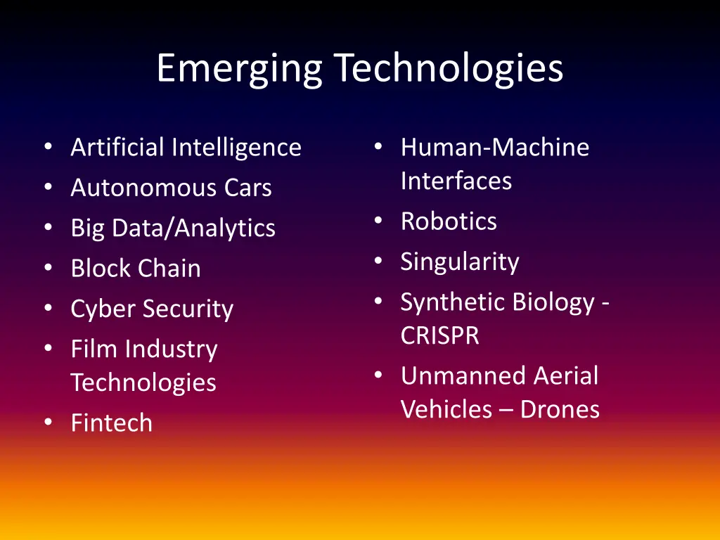 emerging technologies 1