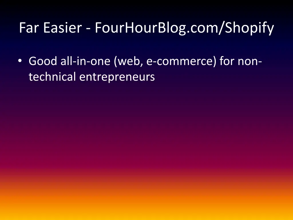 far easier fourhourblog com shopify