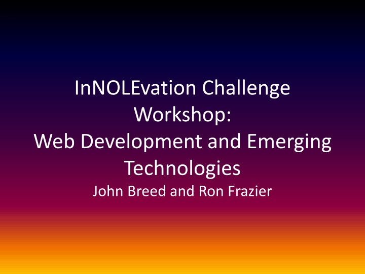 innolevation challenge workshop web development