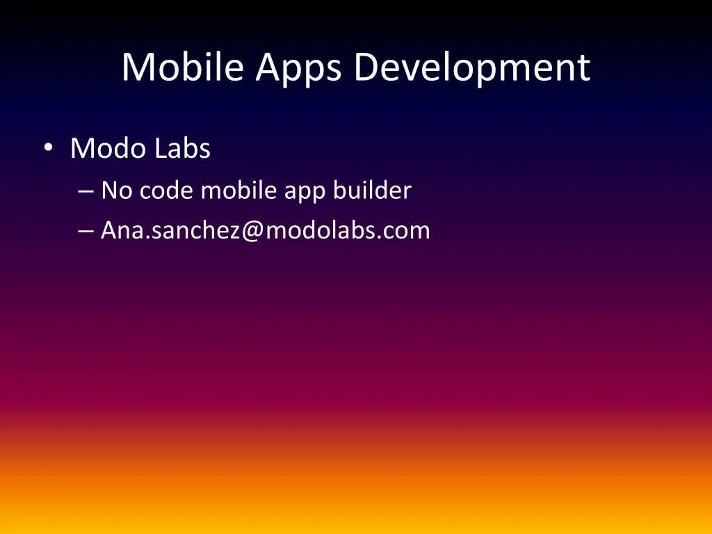 mobile apps development