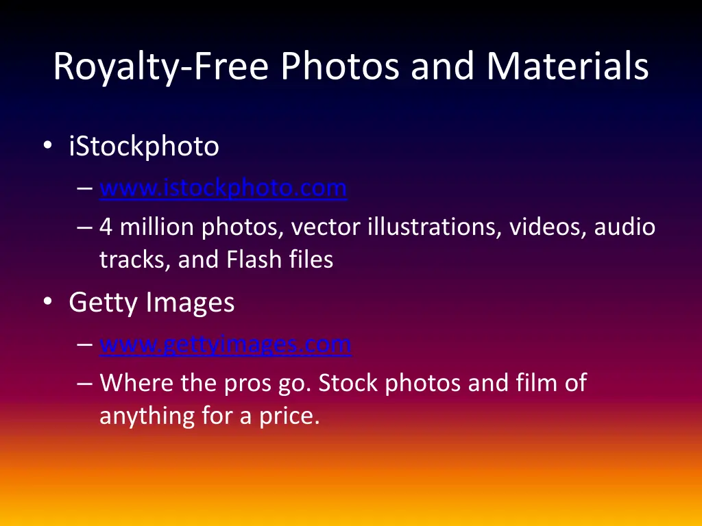 royalty free photos and materials