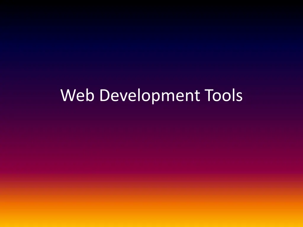 web development tools