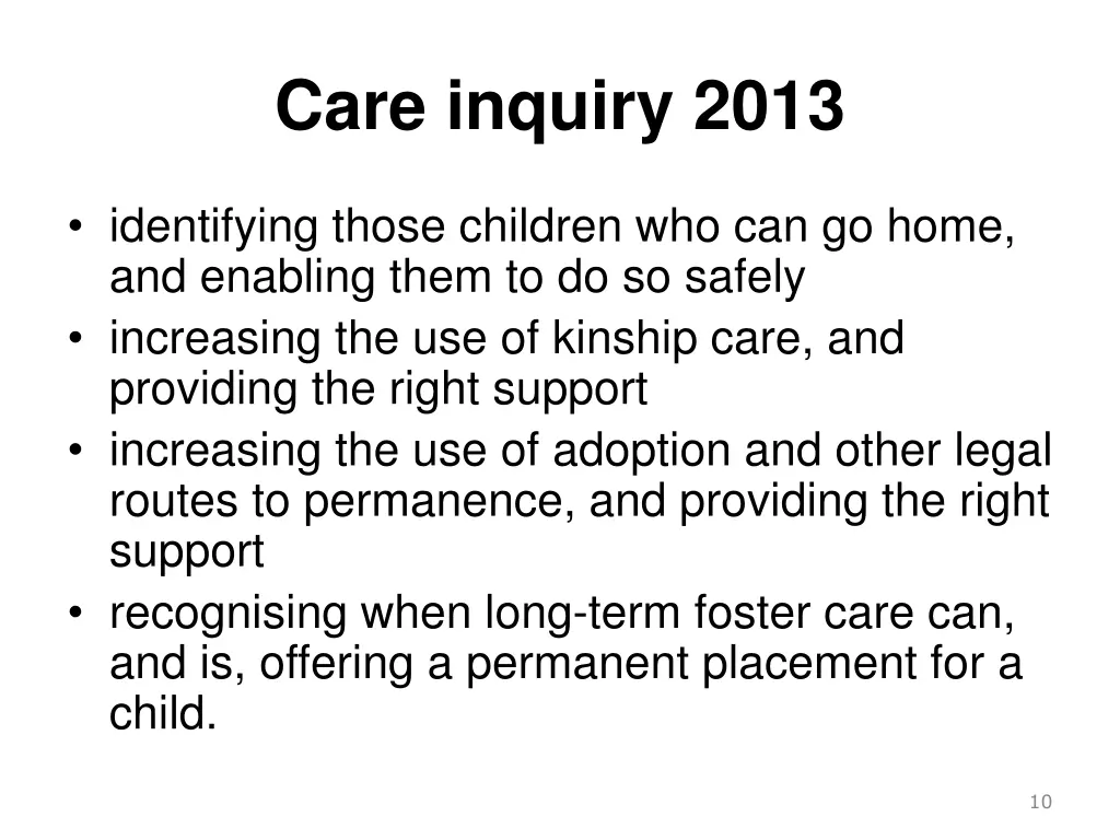 care inquiry 2013 1