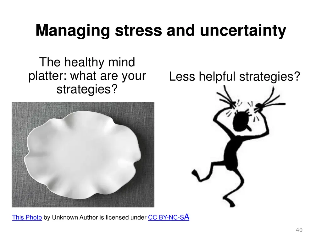managing stress and uncertainty