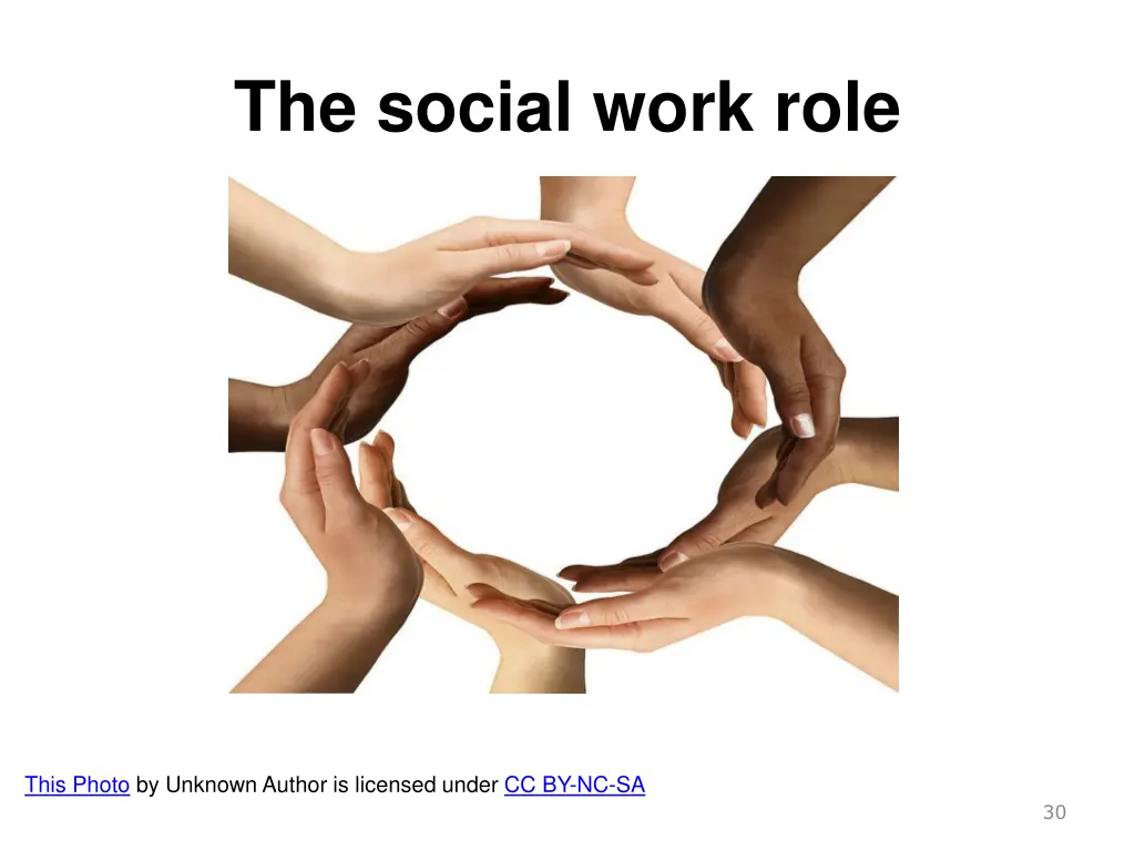 the social work role