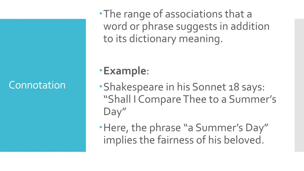 the range of associations that a word or phrase