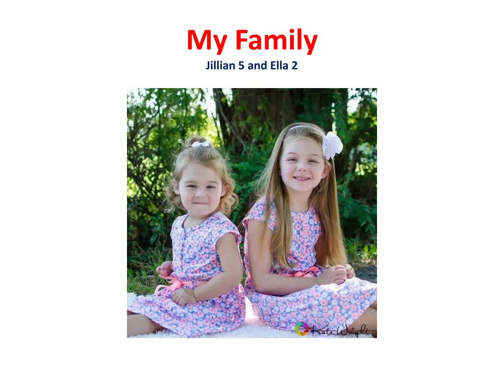 my family jillian 5 and ella 2