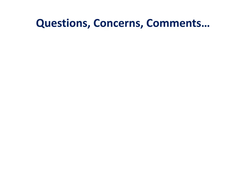 questions concerns comments