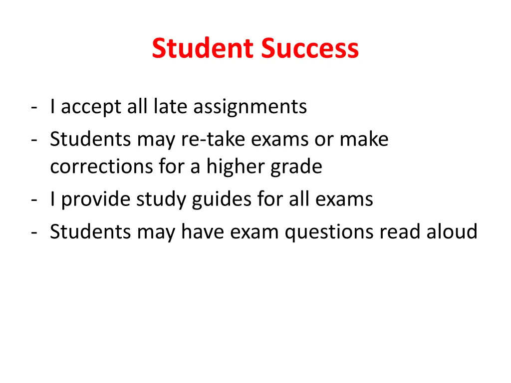 student success