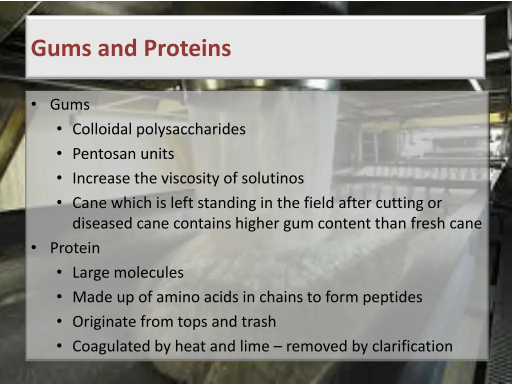 gums and proteins