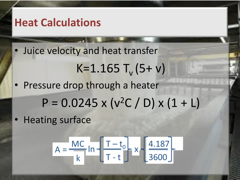 heat calculations