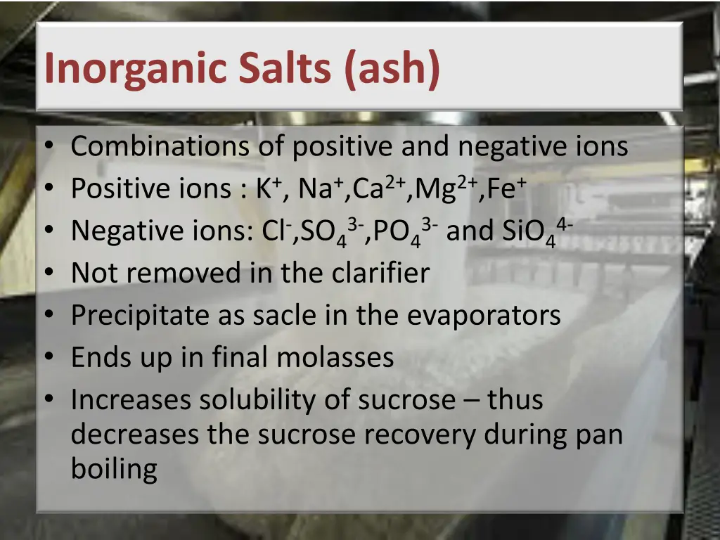 inorganic salts ash