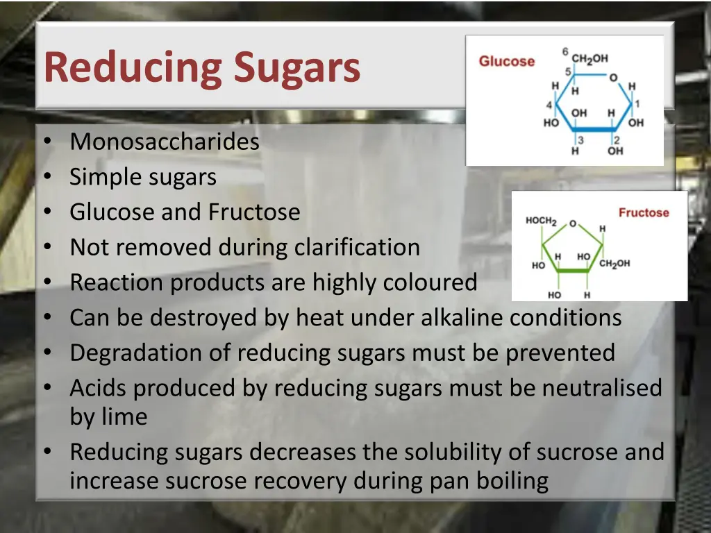 reducing sugars