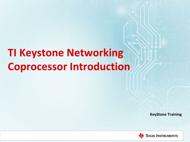 ti keystone networking coprocessor introduction