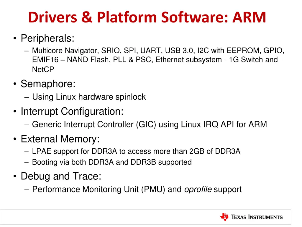 drivers platform software arm
