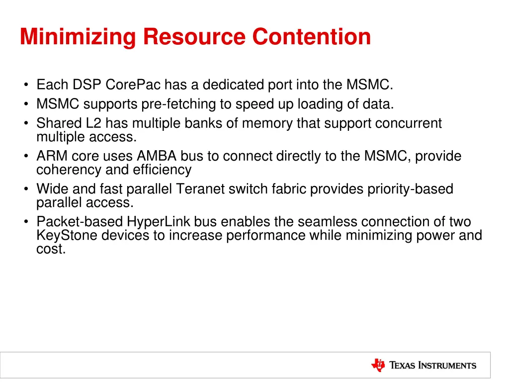 minimizing resource contention