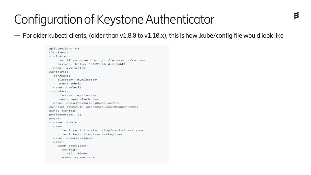 configuration of keystone authenticator 1